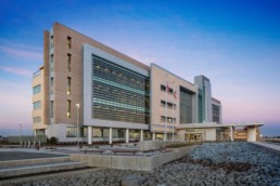 Exterior Picture of Kings County Superior Courthouse During Sunset