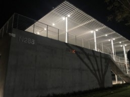 Exterior Picture of the NASA Ames Research Center Biosciences Laboratory at Night